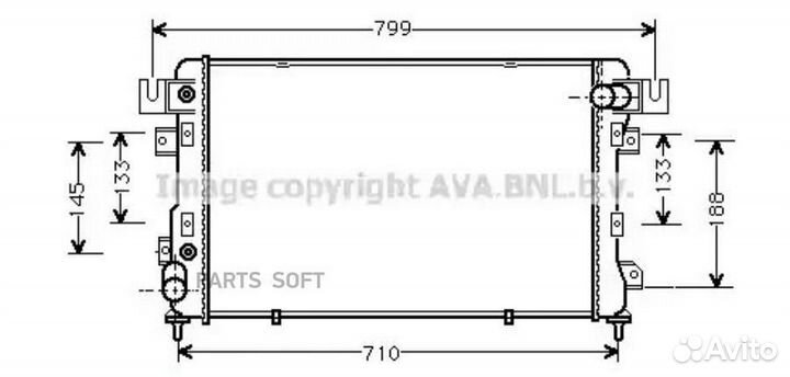 AVA CR2011 Радиатор охлаждения Chrysler Concorde N