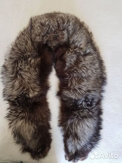 Меховой воротник чернобурка