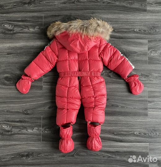 Комбинезон зимний Moncler слитный красный (74)