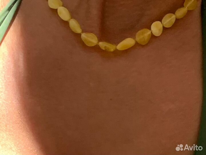Бусы натуральный янтарь
