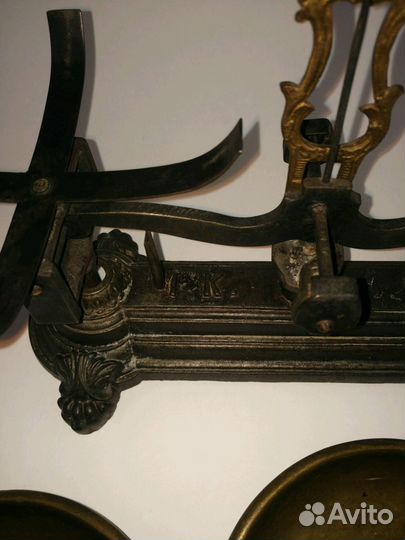 Антик. Столовые весы Weber Dähne&Co. Польша.1893 г