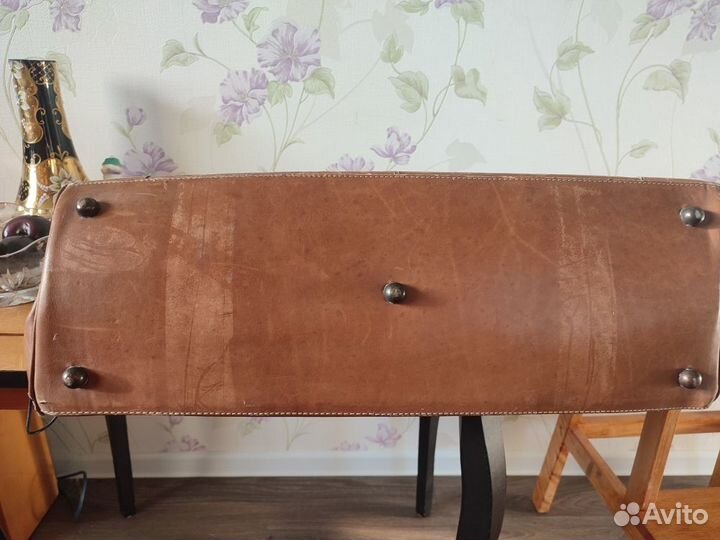 Чемодан натуральная кожа