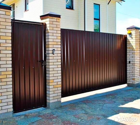 Откатные ворота с установкой
