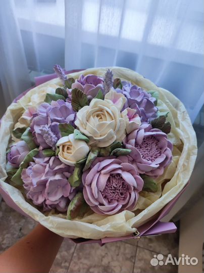 Букет из зефирных цветов