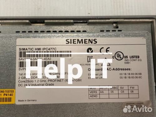 Панель оператора Siemens 6AV7884-0AD20-4EA0