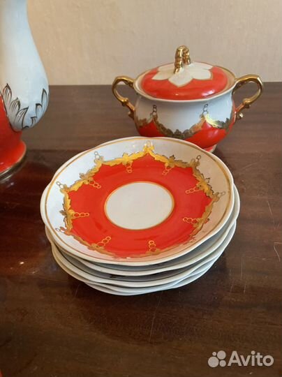 Сервиз чайный Красный Бутон