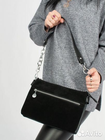 Сумка женская натуральная замша