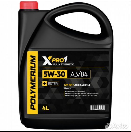 Моторное масло Polymerium xpro1 5W-30 A3/B4