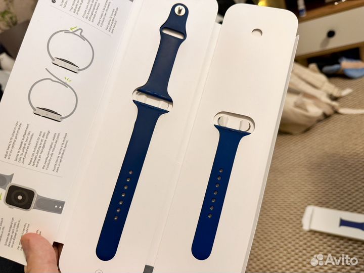 Ремешок apple watch 44 mm синий