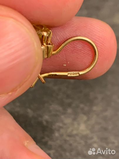 Серьги золотые 583 пробы СССР