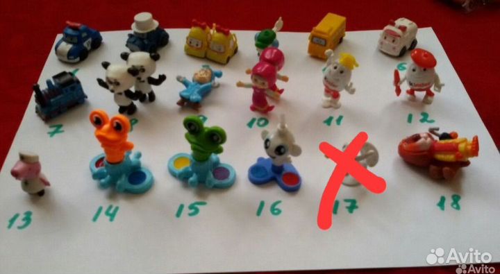 Игрушки из Киндер сюрприза, Чупа Чупс и др