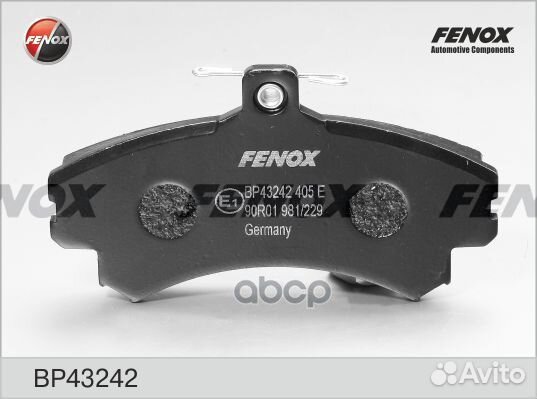 Колодки тормозные дисковые BP43242 fenox