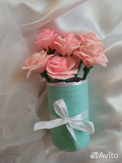 Букет из бумажных цветов