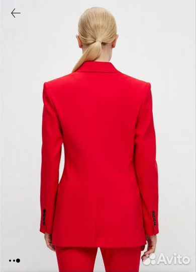 Жакет Lime красный двубортный пиджак lime 44 46