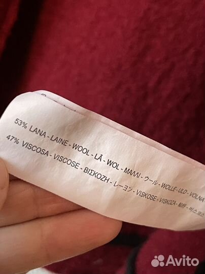 Пальто плащ zara шерсть S