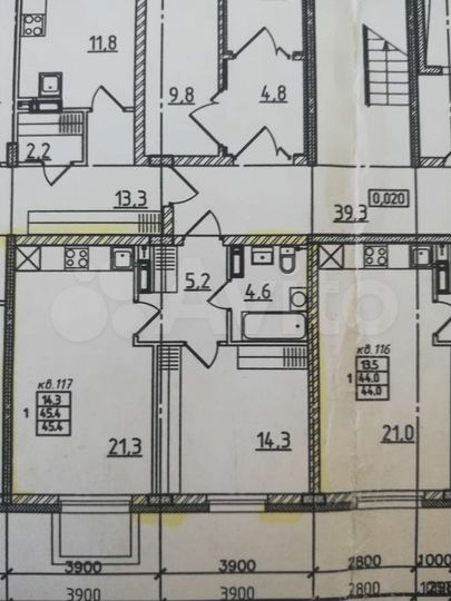 1-к. квартира, 45,5 м², 1/10 эт.