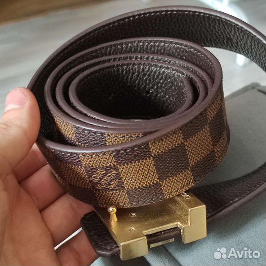 Ремень Louis Vuitton в клетку