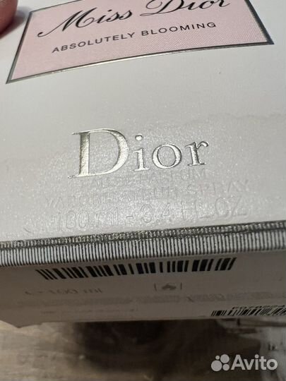 Туалетная вода miss dior absolutely blooming