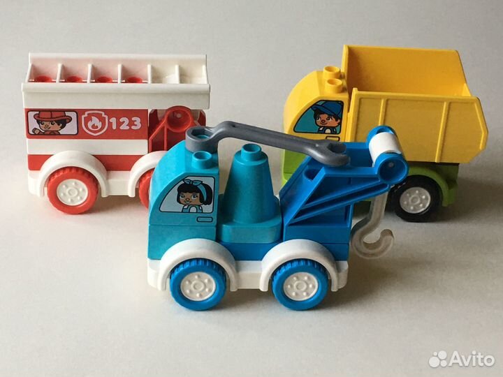 Lego Duplo 3 машинки и 10847 поезд с цифрами