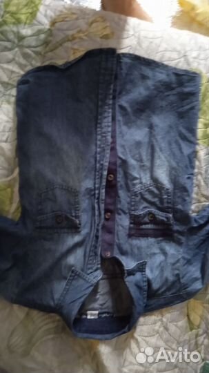 Джинсовая рубашка детская