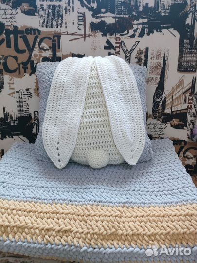 Плед детский вязаный ручная работа