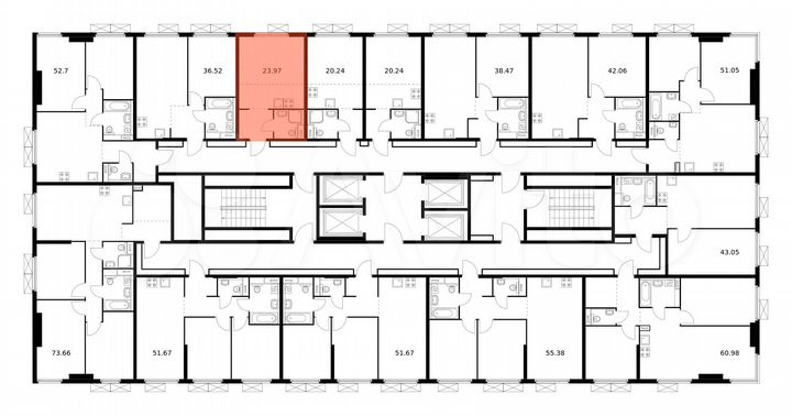 Квартира-студия, 24 м², 33/33 эт.
