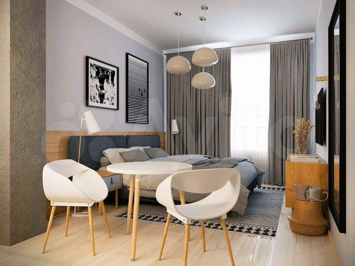 1-к. апартаменты, 45 м², 2/4 эт.