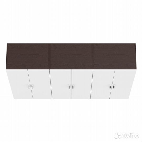 Шкафы для одежды 2-х дверные Мебельный Двор ск-9 цвет венге/белый шагрень, 210х45х160 см