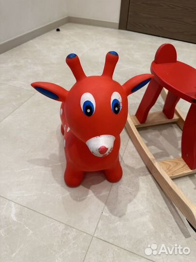 Качалка лось икея и олененок прыгун