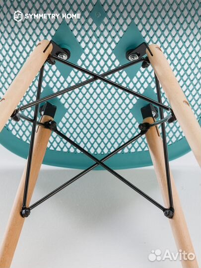 Cтул ажурный бирюзовый в стиле eames