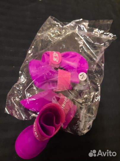 Резиновые ботиночки для собачки, М,4шт набор