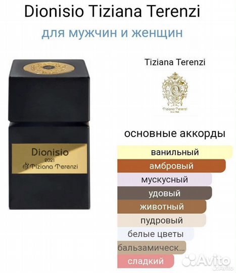 Духи Terenzi Eclix, Dionisio