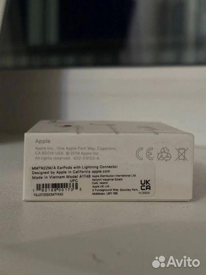 Наушники apple earpods lightning