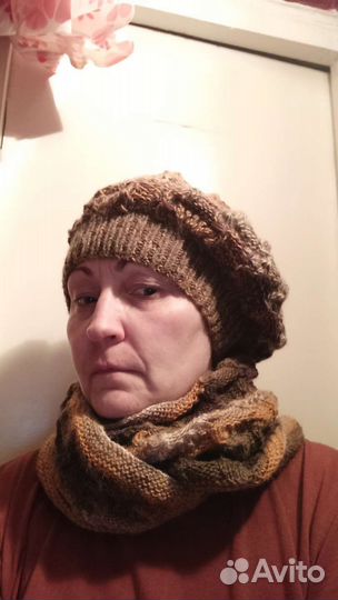 Шапка, снуд и митенки