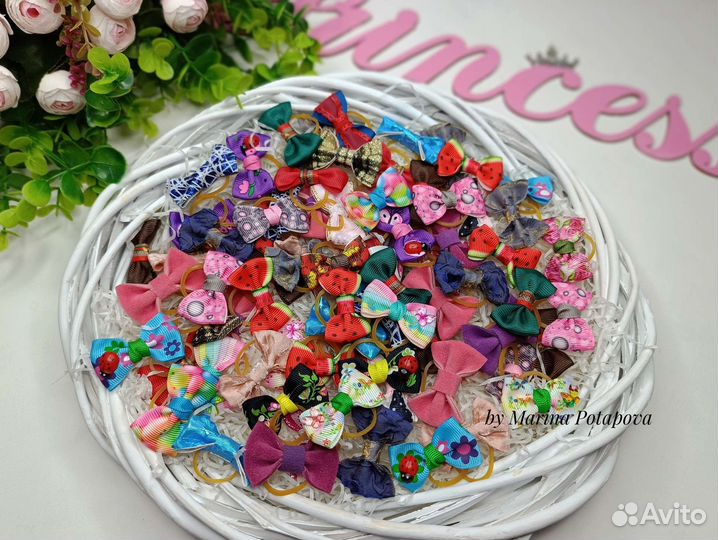 Бантики для груминга для собак