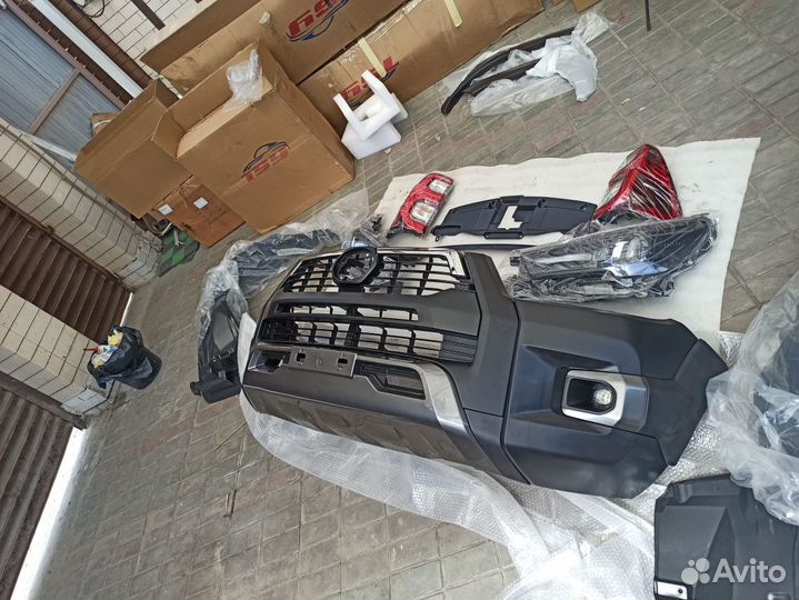 Передний бампер Хайлюкс8 Hilux Black Onyx