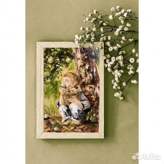 Картина маслом Вкусное детсво