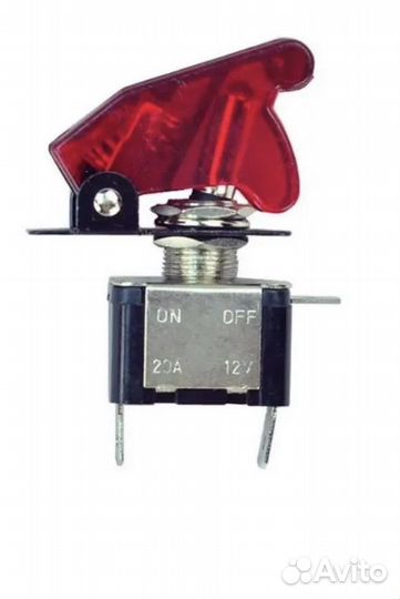 Тумблер зажигания с крышкой, 12V, 20A