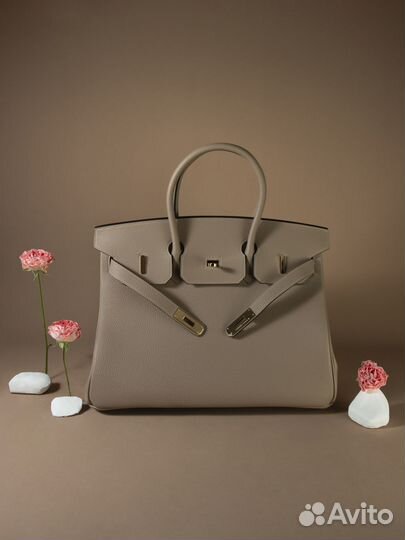 Сумка женская Hermes Birkin 30 Taupe Grey