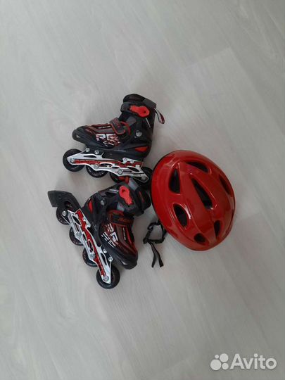 Шлем и ролики раздвижные