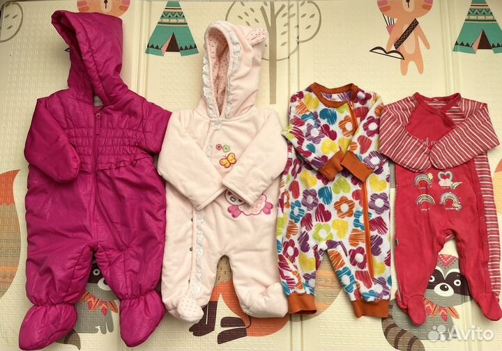 Одежда пакетом для девочки 0-6 мес