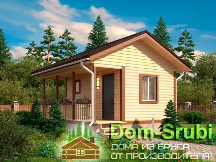 Кириллов-Хорошая надёжная Баня из бруса Б-16 (5х6)