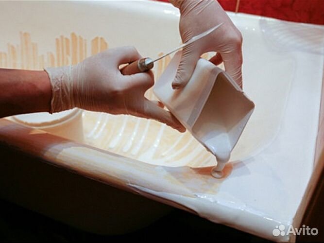 Реставрация ванн наливным акрилом в Калининграде