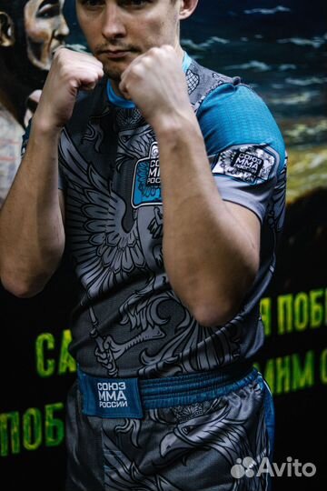 Рашгард Союз MMA Россий Синий
