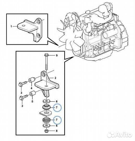 Демпфер крепления кпп 15604957 Volvo BL