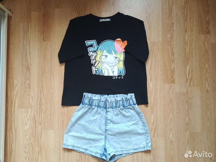 Шорты и футболка для девочки 10 лет