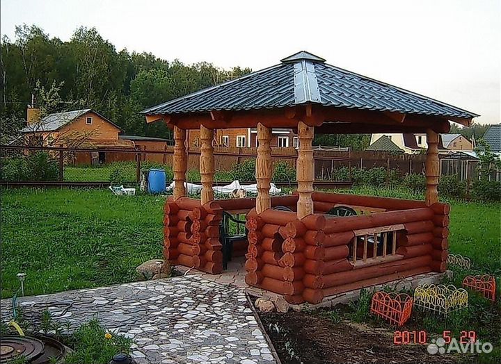 Изготовление домов, бань, беседок, из оцилиндровки