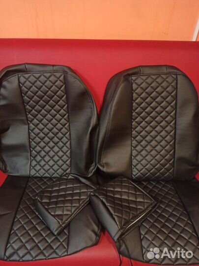 Чехлы Хундай Гетц экокожа ромб