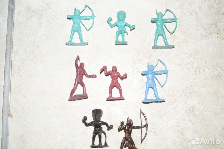 Солдатики СССР индейцы дзи цветные