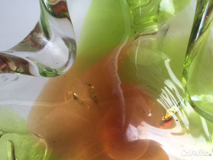 Ваза пепельница богемское стекло